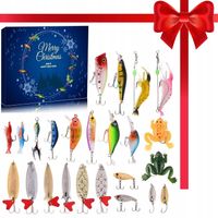 Kalendarz adwentowy z przynętami dla wędkarza mężczyzny wędkarski Prezent