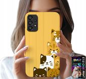 ETUI DO SAMSUNG GALAXY A23 5G - LOVE CAT, WZORY Z KOTAMI, CASE + SZKŁO