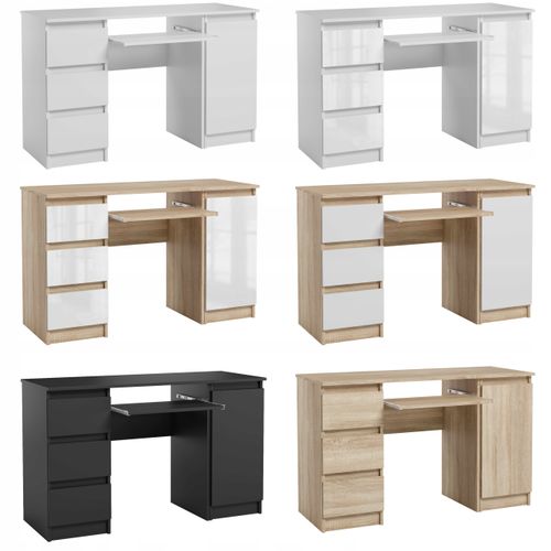 Biurko Komputerowe Młodzieżowe Dla Dziecka Półka Białe Mat na Arena.pl