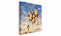 OBRAZ NA PŁÓTNIE 023 Dziewczynka z balonami 30x30cm