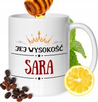 Kubek Dla Sary Koleżanki Przyjaciółki Żony Prezent Z Nadrukiem Biały 330Ml