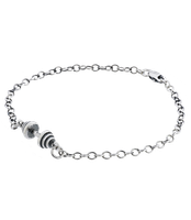 Fit Kolekcja - Bransoletka ze sztangielką MINI oksydowane srebro