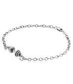 Fit Kolekcja - Bransoletka ze sztangielką MINI oksydowane srebro