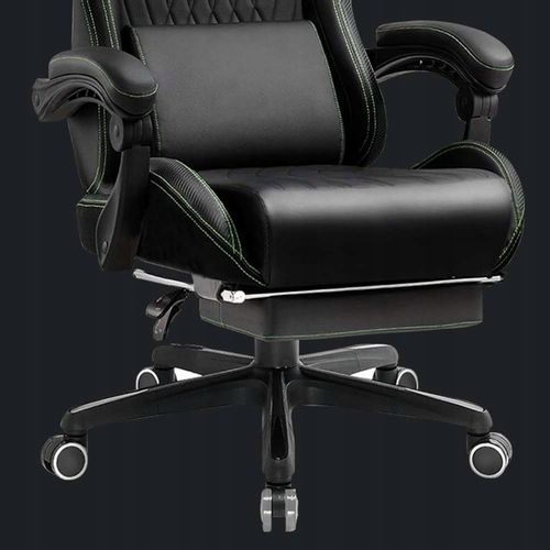 FOTEL KUBEŁKOWY OBROTOWY GAMINGOWY KRZESŁO GRACZA ERGONOMICZNY Z PODNÓŻKIEM na Arena.pl