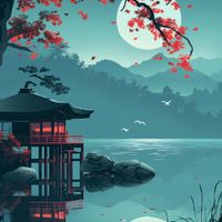 Plakat 60x60cm Japoński Pawilon