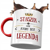 Kubek Czerwony Dla Stanisława Staszka Kolegi Męża Z Nadrukiem Ze Zdjęciem