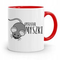 Kubek Czerwony Informatyka Programisty Operator Z Nadrukiem Ze Zdjęciem