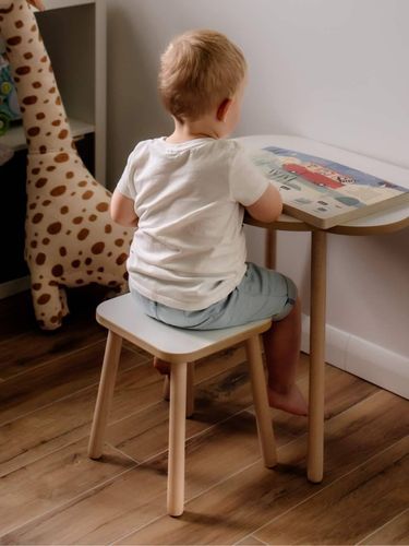 Krzesełko dla dzieci białe taboret na Arena.pl
