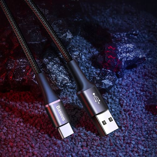 BASEUS PANCERNY KABEL LED USB-C 3A 100CM na Arena.pl