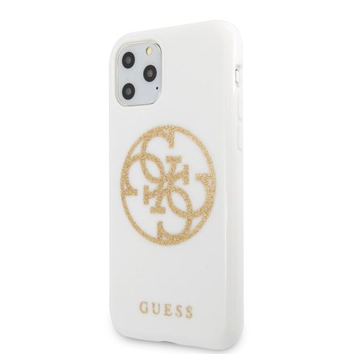 Guess Circle Glitter 4G Etui do iPhone 11 Pro (biały) na Arena.pl