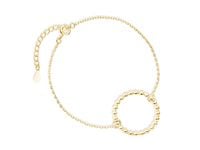 Pozłacana srebrna bransoletka szczęścia gwiazd karma celebrytka kółko kółeczko srebro 925 Z1859BG