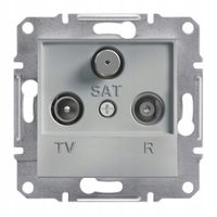 GNIAZDO RTV-SAT KOŃCOWE SCHNEIDER ASFORA ALUMINIUM
