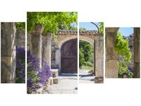 135CM 80 OBRAZ 4 ELEM STARE OPACTWO ST HILAIRE ŚCIENNY