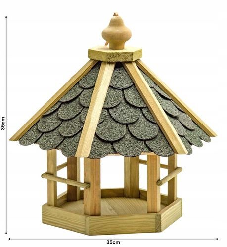 DUŻY KARMNIK DLA DZIKICH PTAKÓW SOLIDNY DOMEK BUDKA NA KARMA ZIARNO XXL na Arena.pl