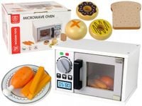 Drewniana Kuchenka Mikrofalowa Mikrofalówka Biała