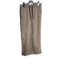 MONKI Spodnie Męskie Wygodne Stylowe Eleganckie w Kratkę Brązowe XS