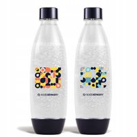 Zestaw butelek SodaStream Fuse Bubble Mosaic 2x1l czarne ze wzorami