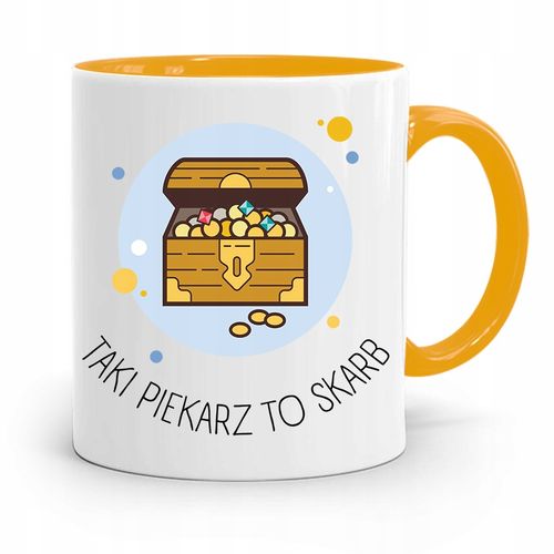 Kubek Żółty Dla Piekarza Taki Prezent To Skarb Z Nadrukiem Ze Zdjęciem na Arena.pl