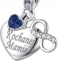 Charms KOCHAM CIĘ Serce Charms Srebro 925 Grawer Charmsy MODA TRUSKY