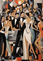 Plakat 67,5x95cm Bal w Art Deco