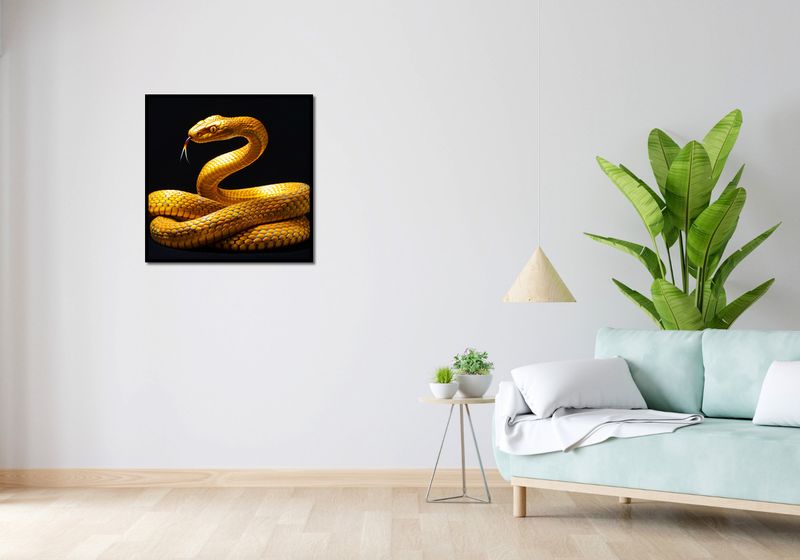 Plakat 70x70cm Złoty Wąż zdjęcie 4
