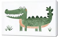 Obraz 90x60cm Wzory dla Dzieci, Dziewczynki i Chłopca - Krokodyl