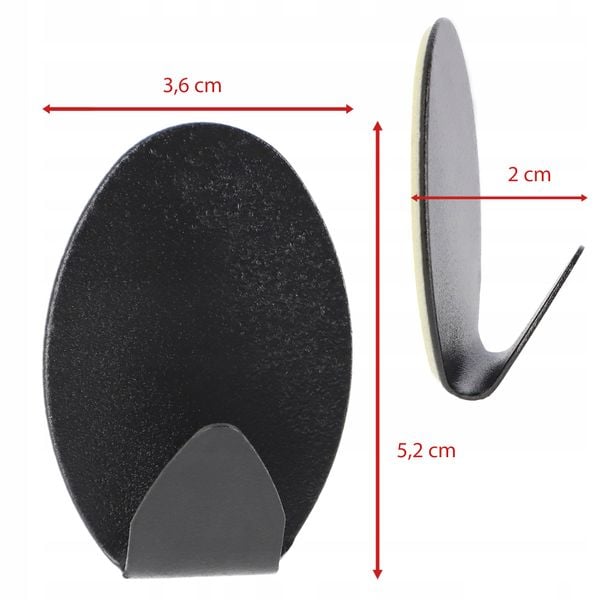 WIESZAK ŁAZIENKOWY SAMOPRZYLEPNY HACZYK 4 SZT zdjęcie 6