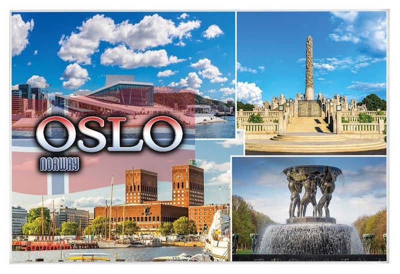 Oslo - magnes szklany zdjęcie 1