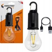 Lampa turystyczna VERGIONIC LED USB-C 2700K z karabińczykiem