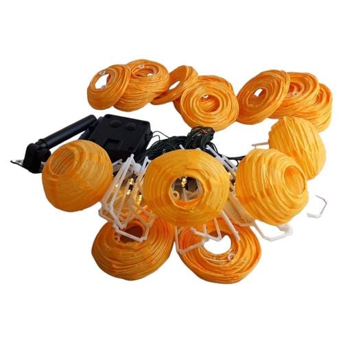 Solarny łańcuch świetlny LED lampiony Pomarańczowe na Arena.pl