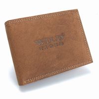 portfel męski poziomy, bez zapięcia wild tiger - jasnobrązowy