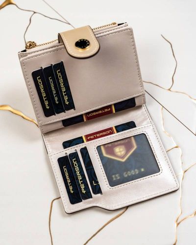 pojemny portfel damski ze skóry ekologicznej - peterson na Arena.pl