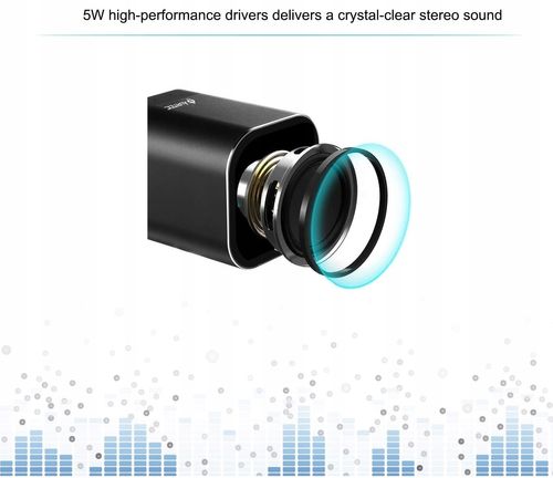 Głośnik przenośny AURTEC Bluetooth, USB Czarny na Arena.pl