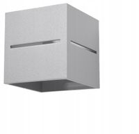 Kinkiet lampa ścienna LOBO Szary Sollux Lighting