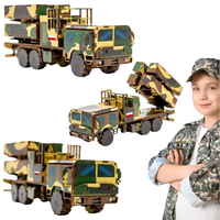 Pojazd Wojskowy Puzzle Drewniane Model 3D Samochód Wojsko Układanka