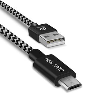 Dux Ducis K-ONE Series nylonowy kabel przewód USB / micro USB 2.1A 3M czarny