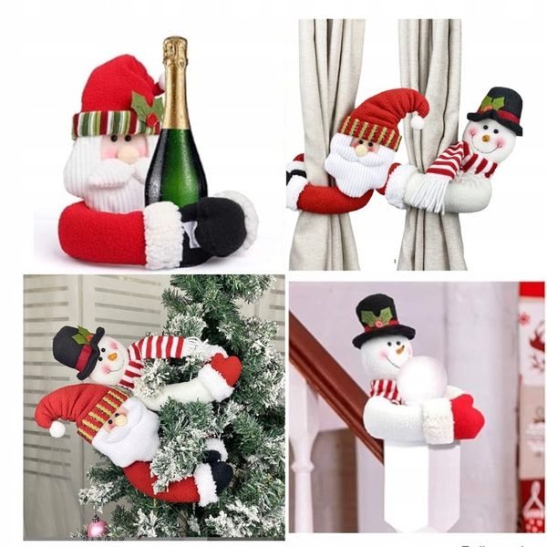 2X ŚWIĄTECZNA ZAPINKA KLIPS DO FIRAN OPASKA DO ZASŁON MIKOŁAJ BAŁWAN OZDOBA zdjęcie 6