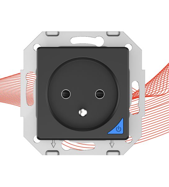 Inteligentne gniazdo z pomiarem prądu ZigBee TUYA PSMART czarne zdjęcie 2