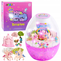 JEDNOROŻEC Zestaw Kreatywny Terrarium LAMPKA NOCNA Sterowana Głosem DIY LED