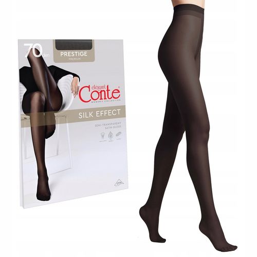 Rajstopy gładkie Conte Elegant regular 70den czarny Nero rozmiar 5 na Arena.pl