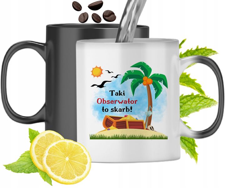 Dla Obserwatora Kubek Magiczny Na Urodziny Prezent Z Nadrukiem Ze Zdjęciem zdjęcie 1