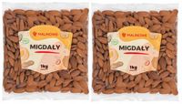 ZESTAW MIGDAŁY KALIFORNIJSKIE CAŁE 2x1kg MIGDAŁ DOSKONAŁE JAKOŚĆ PREMIUM