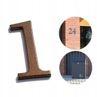 numer domu. numer na dom. cyfry na dom. tablica na dom. 3D. brąz antyk