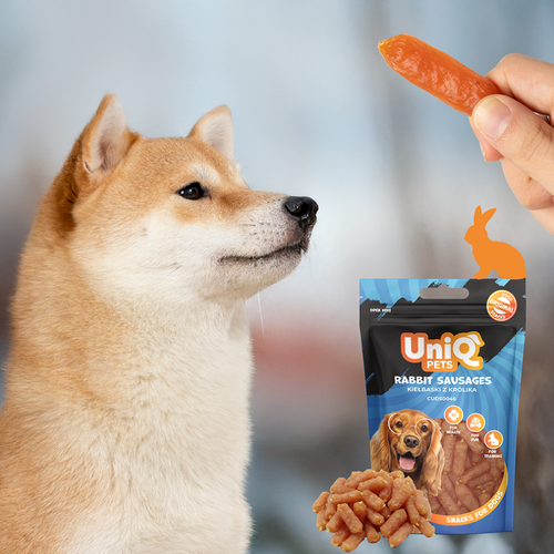 Przysmaki dla psa smaczki kiełbaski z królika WOOFERS 250g UNIQ PETS na Arena.pl