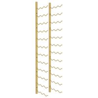 Uchwyt ścienny na 36 butelek wina, złoty, żelazny