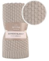 Mikos niemowlęcy duży TKANY KOCYK BAMBUSOWY BAWEŁNIANY EKO 80x100 BEŻOWY