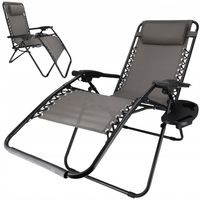 Krzesło Fotel Leżak ogrodowy rozkładany regulowany DEDRA 157x65x107cm