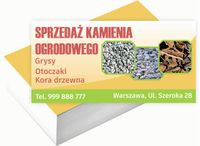 Wizytówki firmowe 200 szt RÓŻNE WZORY do wyboru SPRZEDAŻ KAMIENI OGRODOWYCH