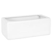 Doniczka ceramiczna biała połysk 24,5 x 12,5 x 9,5 cm