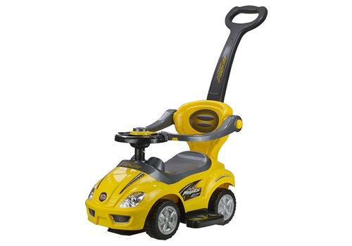 Jeździk z pchaczem MEGA CAR Żółty na Arena.pl